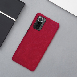 Кожаный чехол-книжка Nillkin Leather Qin для Xiaomi Redmi Note 10 Pro