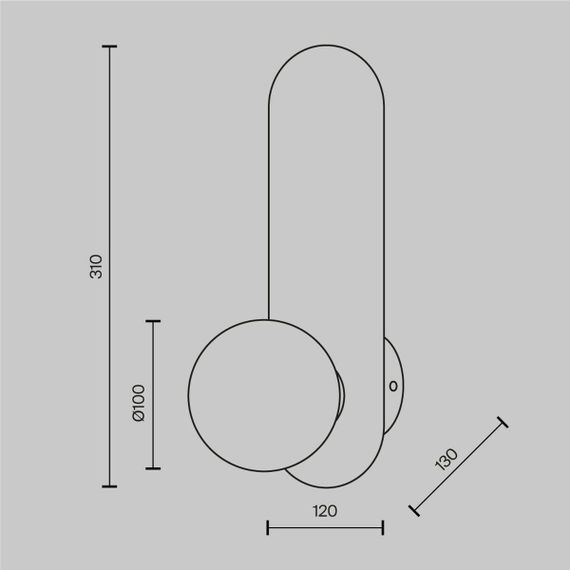 Бра Maytoni Bao MOD419WL-01G
