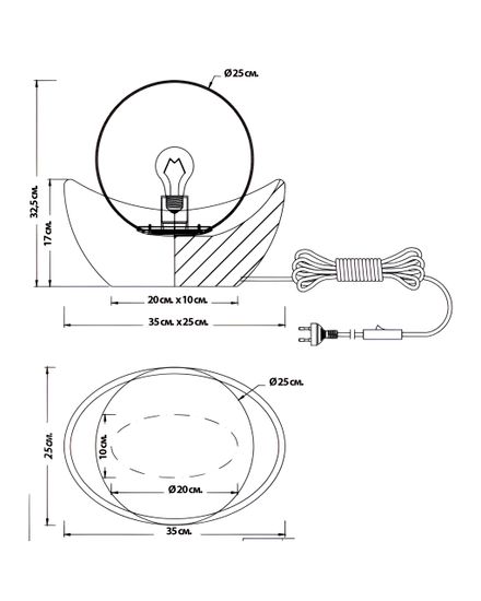 Белая настольная лампа “Мейперл”