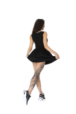 Колготки с принтом в виде черно-зеленого карпа кои на правой ножке (Размер: S-M-L) (Цвет: бежевый)