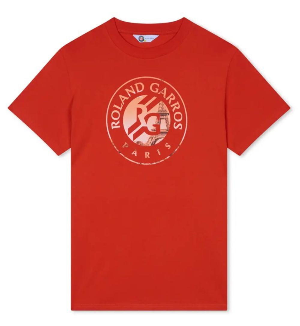Мужская теннисная футболка Roland Garros Logo Eiffel - глина