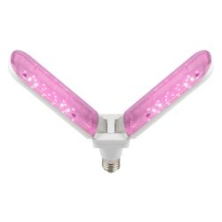Фитолампа для растений светодиодная ЭРА GREEN LINE ФИТО-20W-PL-E27-GR 2-х лепестковая красно-синего спектра 20 Вт Е27