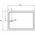 Акриловый поддон для душа Cezares Tray A 120x90 TRAY-A-AH-120/90-15-W0 Белый