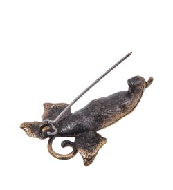 AM-4206 Брошь «Горошек Стручок» (латунь, янтарь)