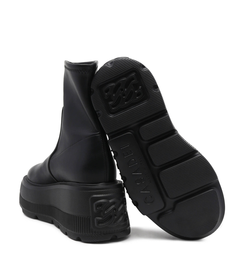 Кожаные ботильоны на платформе malleolo lab Casadei - черный(2Q160T070NLABBB)