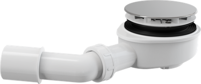 А491CR Сифон для душ. поддона хром  AlcaPLAST  (15/1шт)