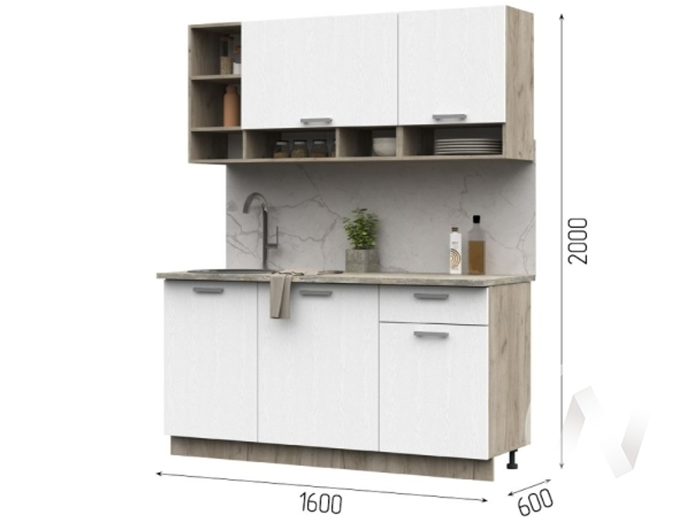 Кухня Рица ЛДСП 1.6