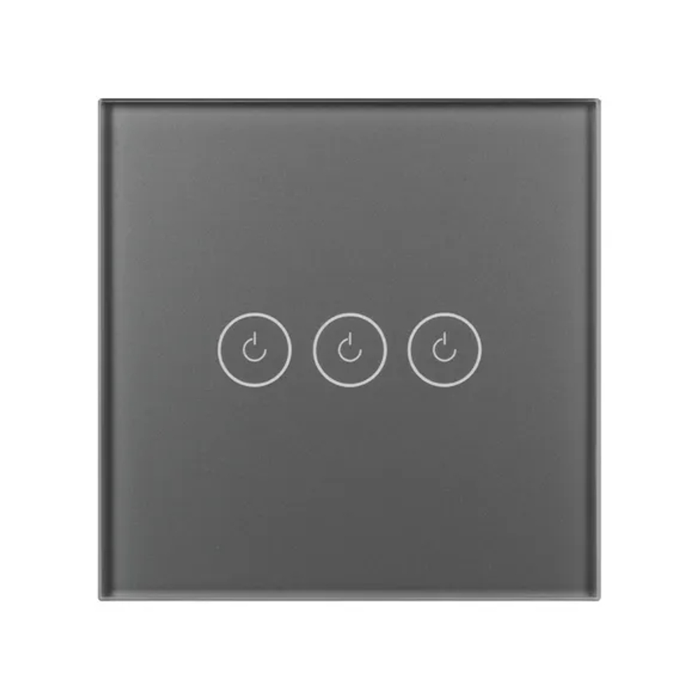 Выключатель сенсорный SWT-OMALI-S03-ZB-GR (250V, 10A, Zigbee) (Arlight, Стекло) 050047