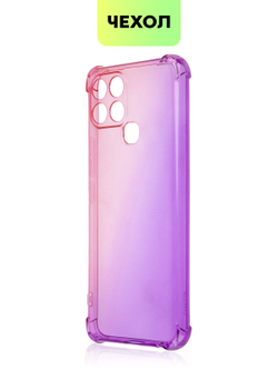 Чехол BROSCORP для Infinix Smart 6 оптом (арт. INF-S6-HARD-TPU-PINK-PURPLE)