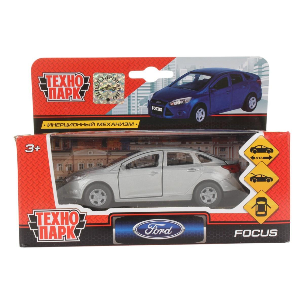Модель ин. мет. "Ford Focus" 12см. открыв. двери, серебристый SB-16-45-N(SL)-WB (Технопарк)