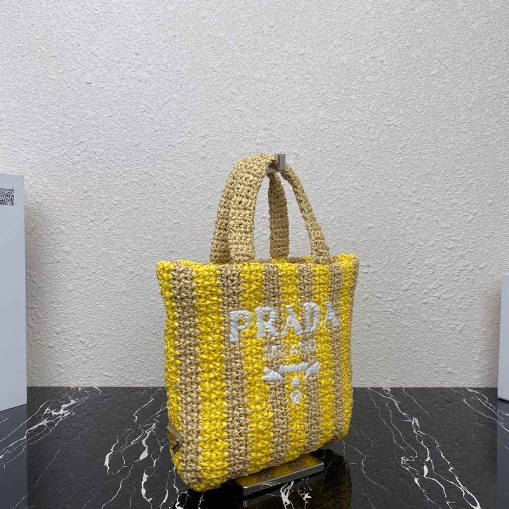 Prada Raffia Tote Bag 24 cm