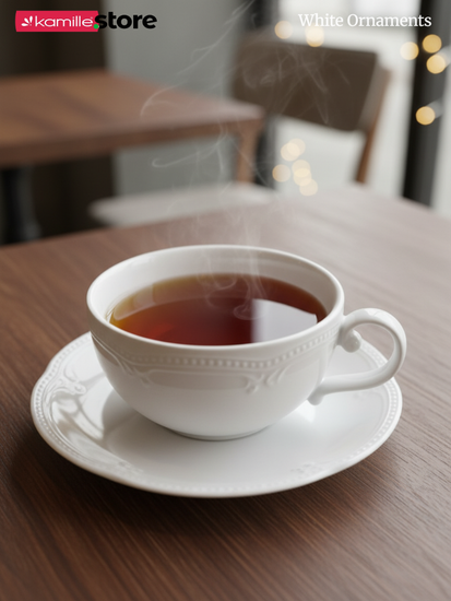 Чайный набор 250 мл. 12 предметов, фарфор, "White Ornaments"