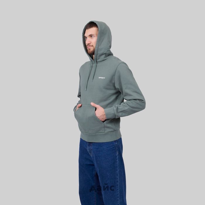 Толстовка мужская Carhartt WIP Script Embroidery Hooded артикул:I033658_park - купить в магазине Дайс