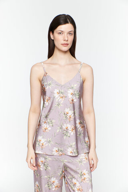 Шелковый топ с цветами