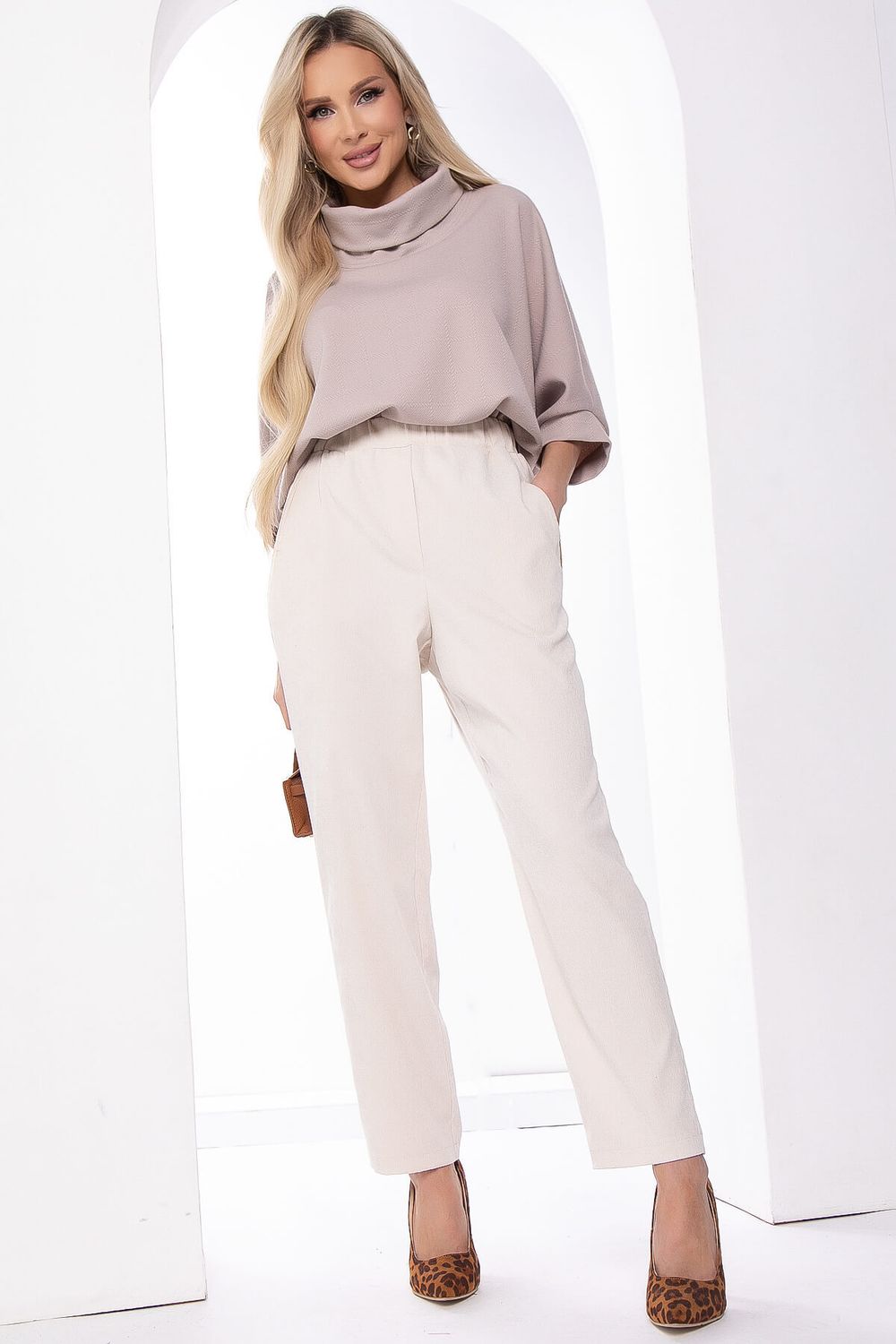 Брюки "Бертина" (молочные) Б8269 LT Collection