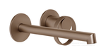 Смеситель для раковины Gessi Anello, настенный, длинный излив, встраиваемый, цвет Copper Brushed PVD