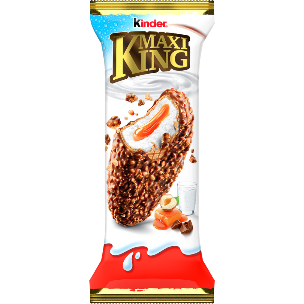Вафля Kinder Maxi King с молочно-карамельной начинкой и лесными орехами 35 гр