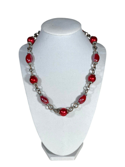 Комплект колье и серьги муранское стекло