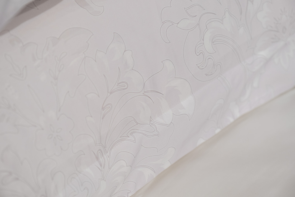 Постельное белье 2 спальное евро Garda Decor Лоренцо белое