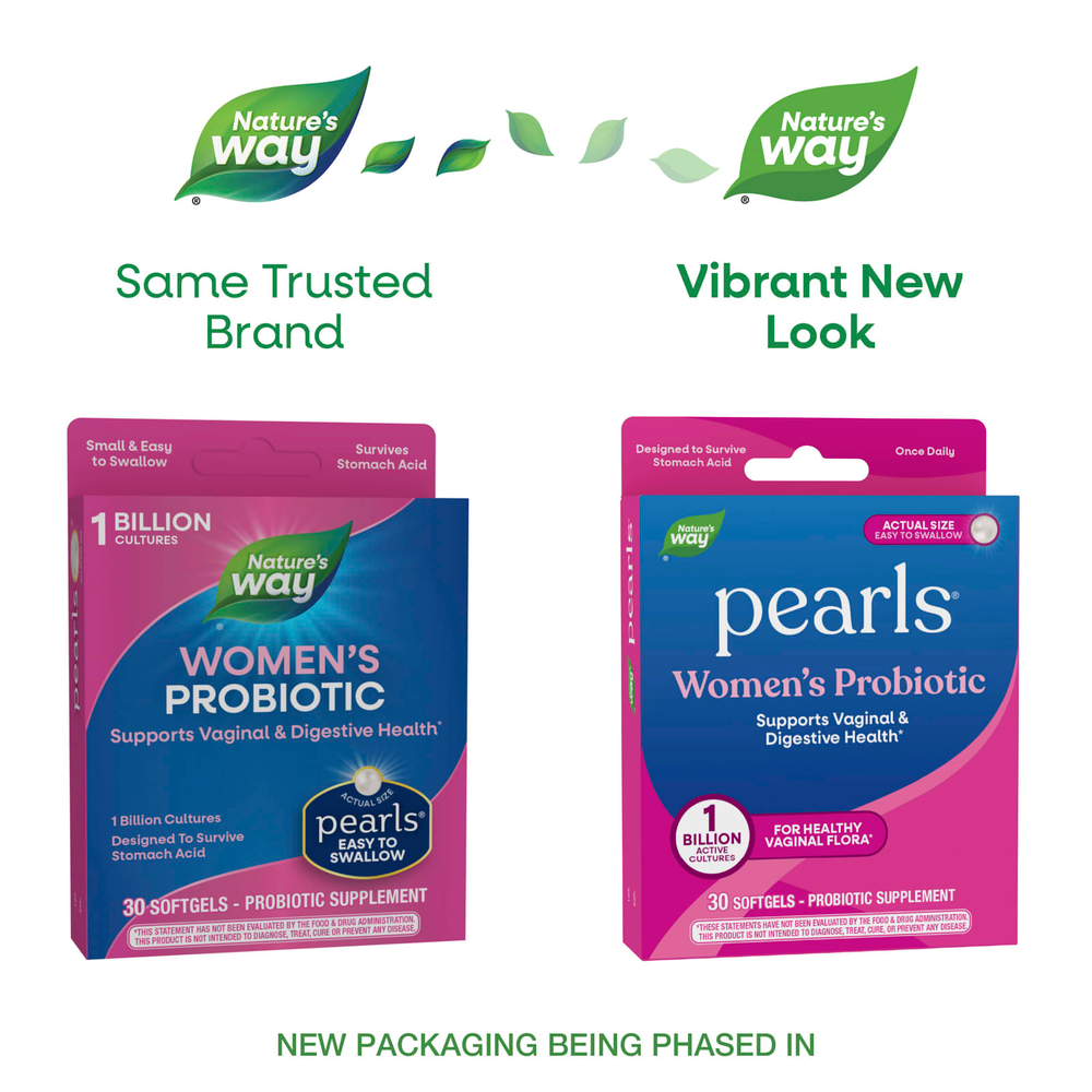Nature's Way, Pearls®, пробиотики для женщин, 1 млрд КОЕ, 30 капсул