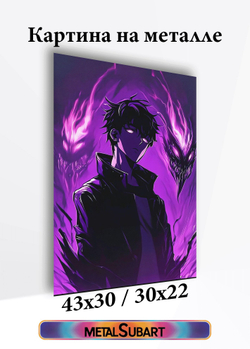 Картина на стену на металле от MetallSubArt "Solo leveling"