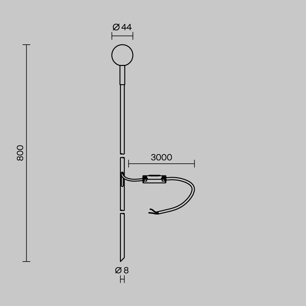 Грунтовый светодиодный светильник Maytoni Shin O523FL-L2BS3K
