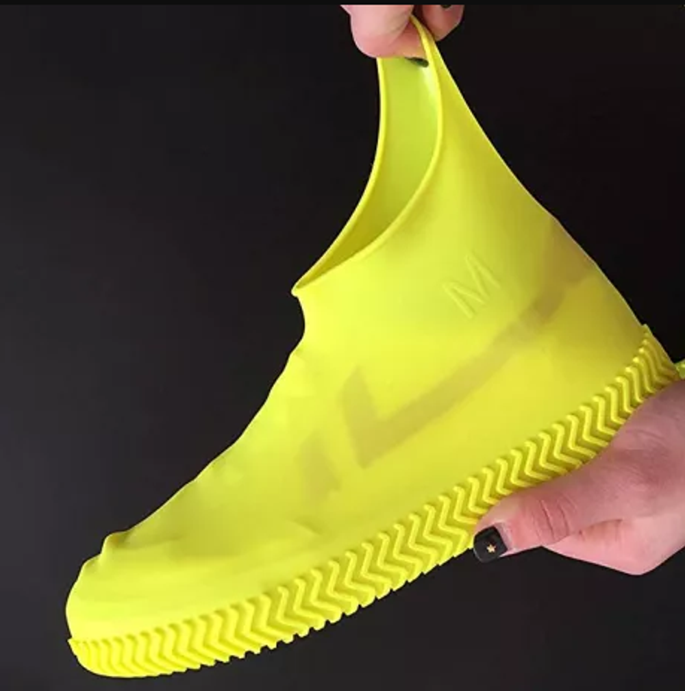 Многоразовые бахилы желтые Shoescondom (толстый силикон)