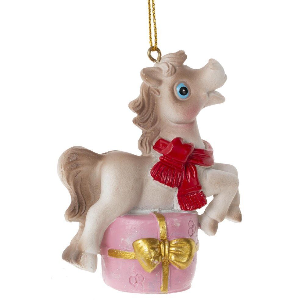 GAEM Фигурка декоративная подвесная "Лошадка", L6 W3 H8 см, 6в.