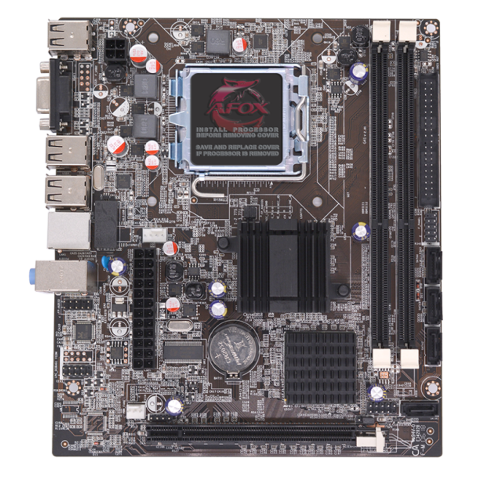 Материнская плата AFOX IG41-MA7, Socket775, mATX, Retail, 2xDDR3, PCIe2.0, 100LAN, 8xUSB2, VGA