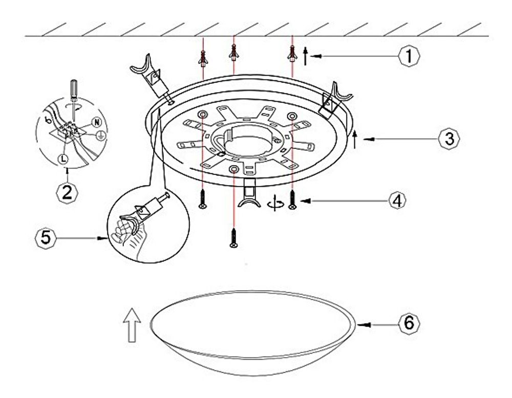 Накладной светильник Globo Palila 40428