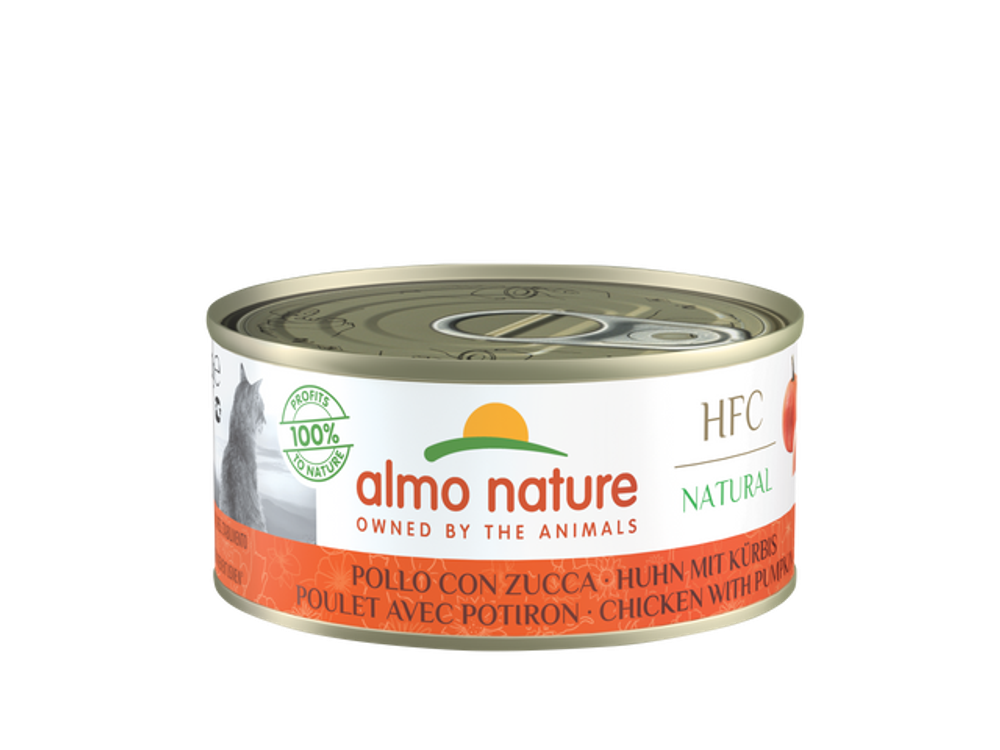 Almo Nature Консервы для кошек с Курицей и Тыквой (Natural - Chicken with Pumpkin) 0,15 кг