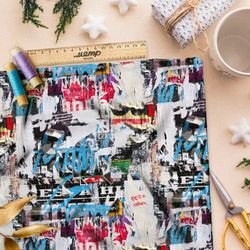 Ткань Ниагара Софт журнальный коллаж