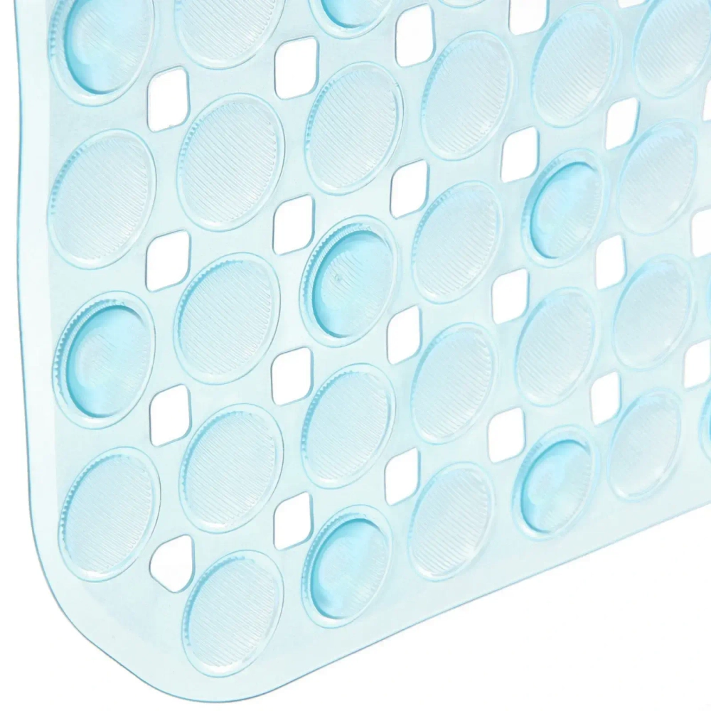 Коврик в ванну Селфи 68х36 ПВХ Сиена голубой