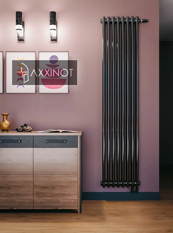 Axxinot Sentir 2140 - двухтрубный трубчатый радиатор высотой 1400 мм, нижнее подключение с термовентилем