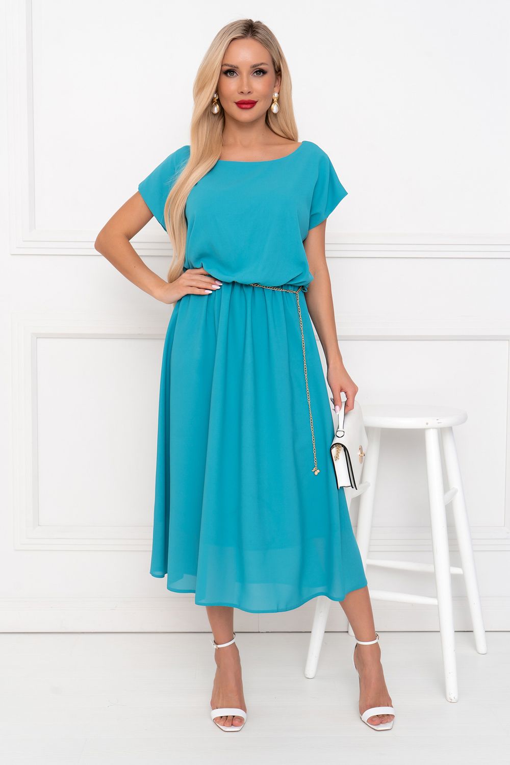 Платье Стелла (бирюза) Р11-1169 Nikol (Акция)
