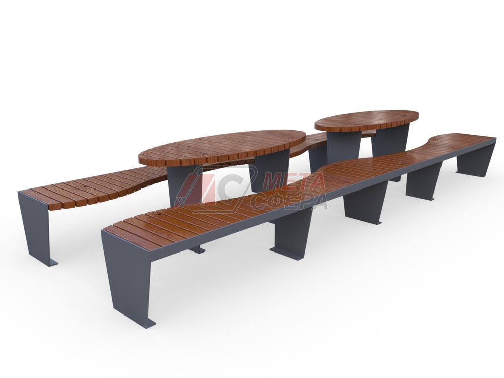 Стол уличный с лавками Riva Island