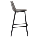 Стул барный hugh, экокожа, темно-серый