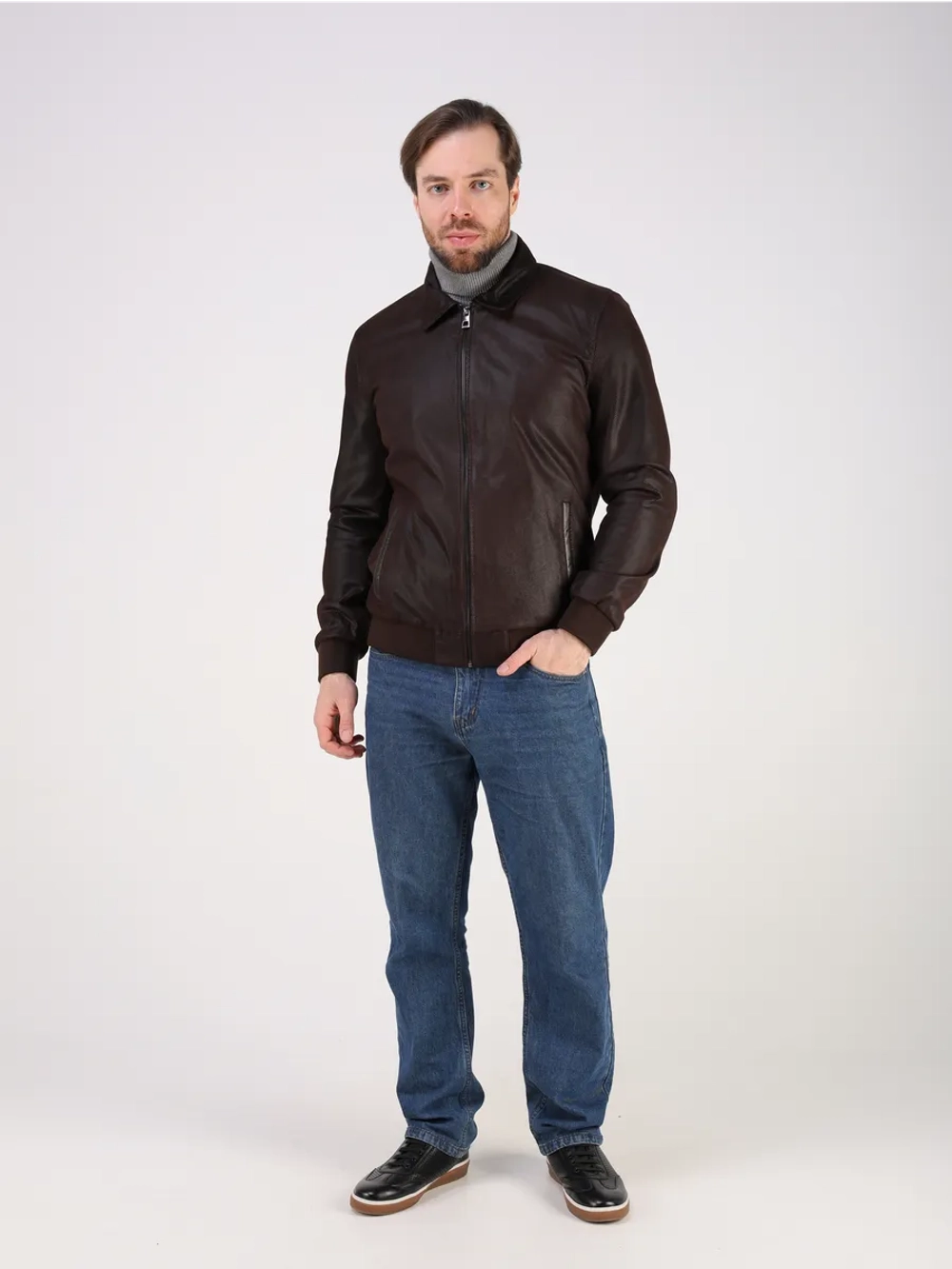 Кожаная куртка демисезонная замшевая натуральная