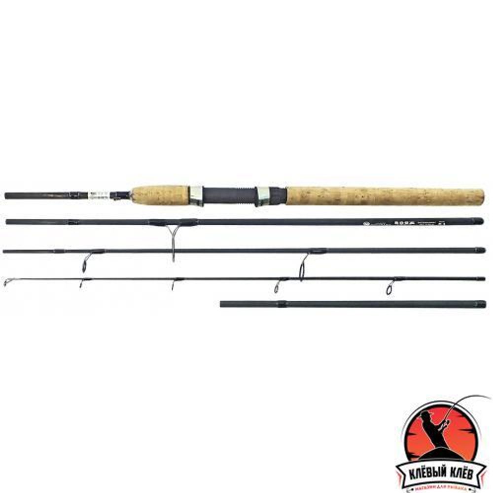 Спиннинг "Волжанка Вояж"  тест  5-21гр  2.4/2.7м (4+1 секции) (IM8) + жесткий тубус