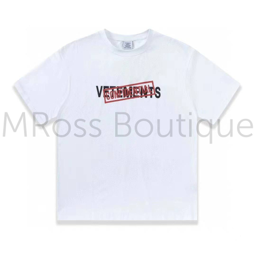 Белая футболка Vetements Confidential премиум класса