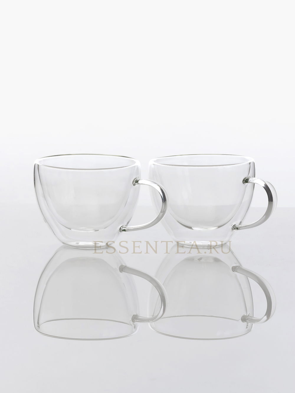 Чашка из боросиликатного стекла с двойными стенками и с ручкой 280 мл