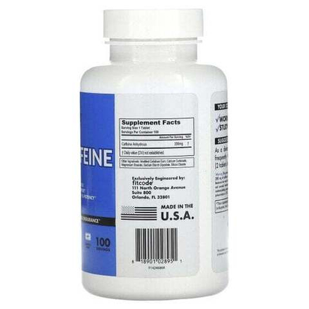 Предтренировочные комплексы FITCODE, Кофеин, 200 мг, 100 таблеток