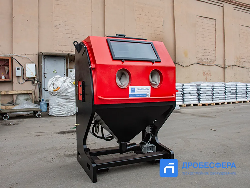 Пескоструйная камера PST КСО-110-И-М с фронтальной загрузкой эжекторная