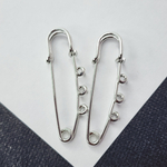 Броши булавки, сталь, 50мм, цена за набор 2 шт