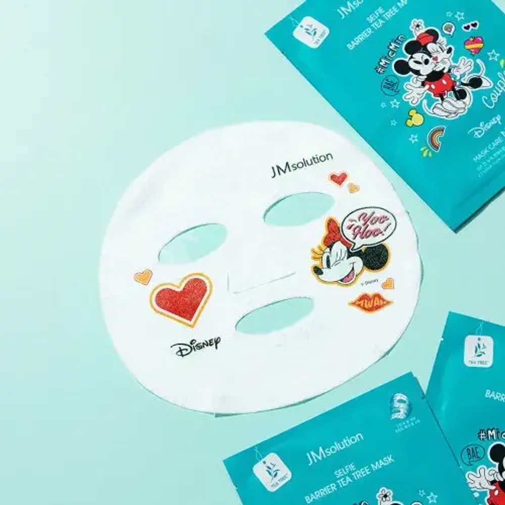 JMSOLUTION Маска тканевая c чайным деревом Disney collection selfie barrier tea tree mask (30 мл)