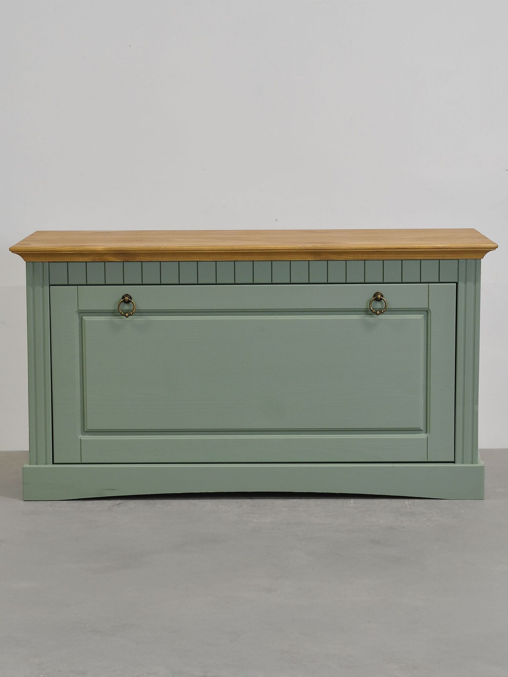 Скамья в прихожую Неаполь из сосны, 93х50х39 см, серый антик