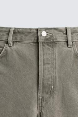 ZARA ДЖИНСЫ REGULAR FIT, СЕРО-КОРИЧНЕВЫЙ