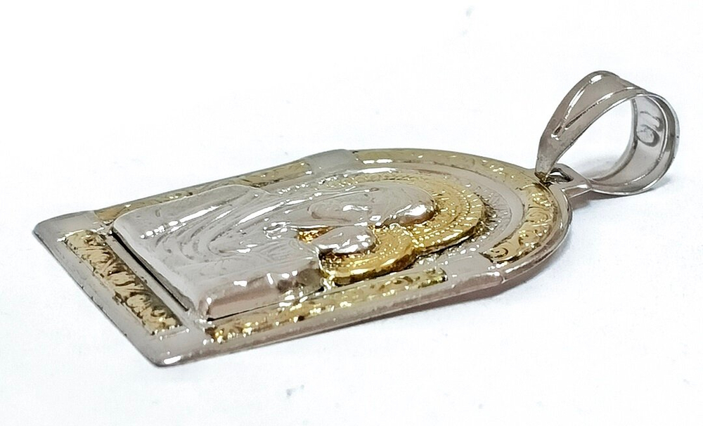 Ювелирная подвеска-икона из серебра 925 пробы с позолотой