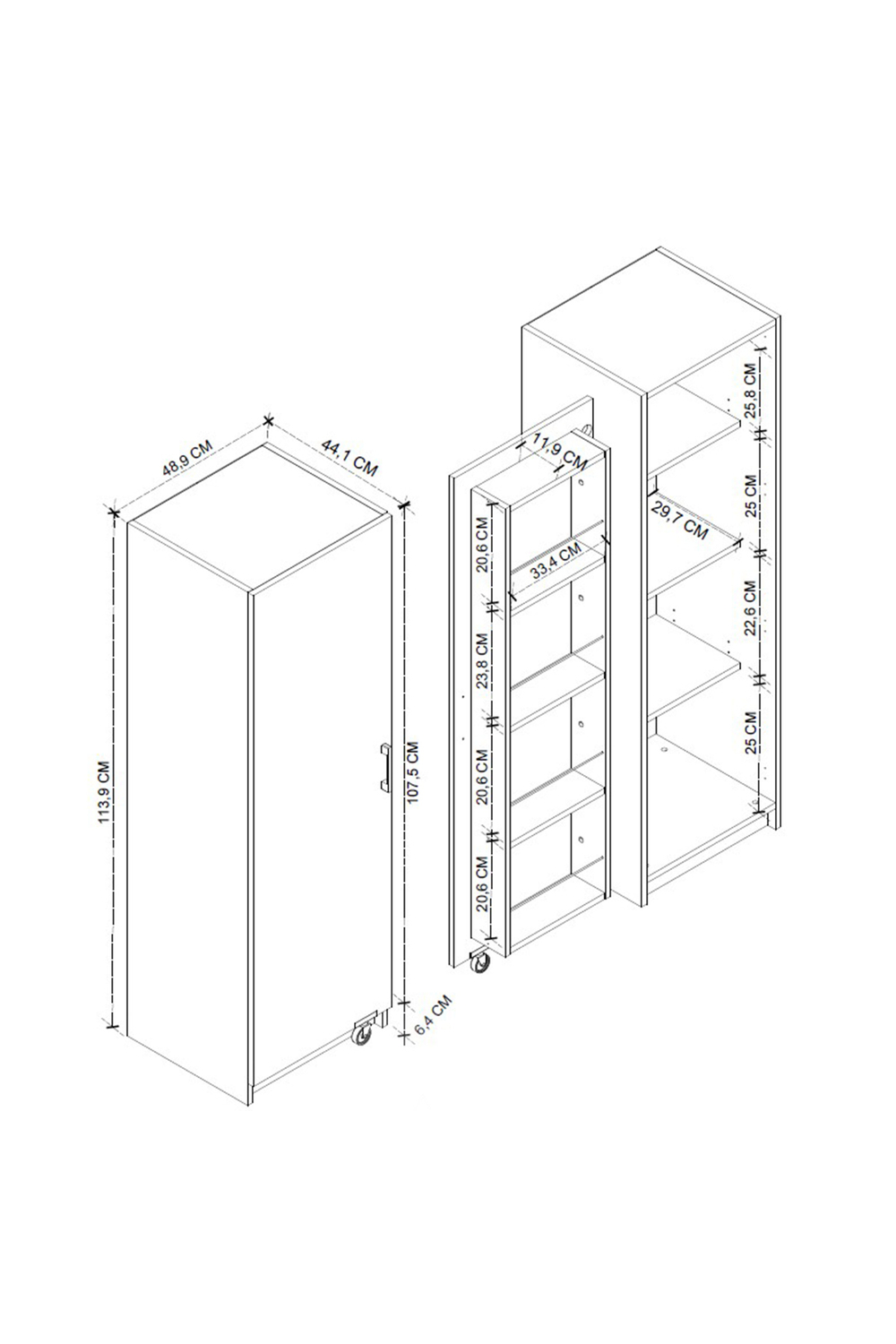 Шкаф для кладовой ATLAS - сосна