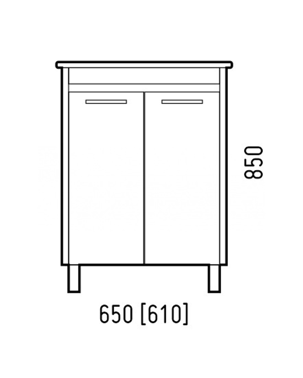 Тумба "Лорена 65", лайн, Оскар 65